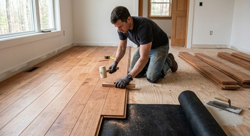 Cherry Floor Installation in Deland, FL
