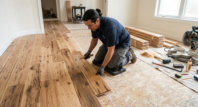 Hickory Floor Installation in Ormond Beach, FL